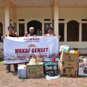 PRIMAGO Peduli Salurkan 3 Wakaf Genset Untuk Pesantren Terdampak Gempa di Cianjur