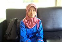 Salah seorang penderita tumor Zahra Ayu Nabila asal Kebumen.