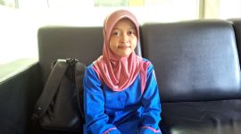Salah seorang penderita tumor Zahra Ayu Nabila asal Kebumen. 