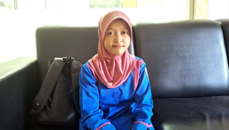 Salah seorang penderita tumor Zahra Ayu Nabila asal Kebumen. 