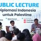 Menteri Luar Negeri RI Retno Marsudi saat menyampaikan kuliah umum di hadapan lebih dari 250 orang mahasiswa dan akademisi lintas keilmuan di Universitas Gadjah Mada (UGM), Senin (3/6/2024). - Foto Kemenlu