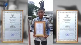 Relawan kemanusiaan Eko Sulistio dapat Penghargaan dari Prabowo Subianto di Bidang Pertahanan.