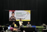 Kegiatan sosialisasi Empat Pilar Kebangsaan bersama masyarakat di Desa Pagu, Kecamatan Pagu, Kabupaten Kediri, Jawa Timur, Senin 15 Desember 2025.