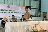 Sosialisasi Empat Pilar Kebangsaan yang dihadiri masyarakat, petani, pelaku UMKM pangan, serta tokoh masyarakat setempat di Desa Tunjung, Kecamatan Udanawu, Blitar, Minggu 14 Desember 2025.