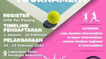 Hadiah Jutaan Rupiah Menanti di Manafera Tennis Tournament 2026 Kebumen