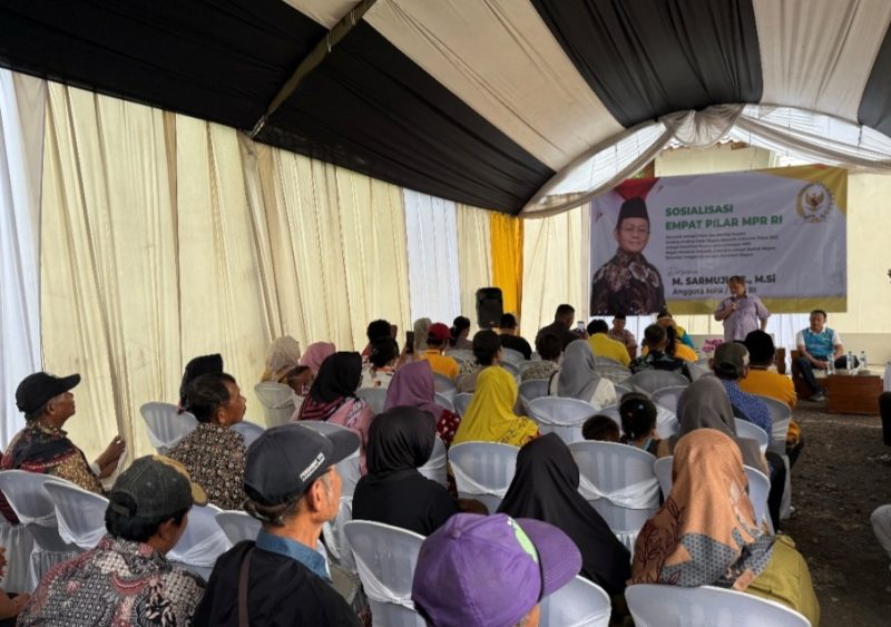Sosialisasi Empat Pilar MPR RI kepada masyarakat di Desa Kewedusan, Kecamatan Ponggok, Kabupaten Blitar, pada Kamis 25 Desember 2025