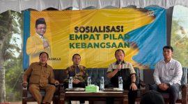 Sarmuji saat menggelar Sosialisasi Empat Pilar MPR RI bersama masyarakat Desa Ketanon, Kecamatan Kedungwaru, Kabupaten Tulungagung, Jumat, 26 Desember 2025.