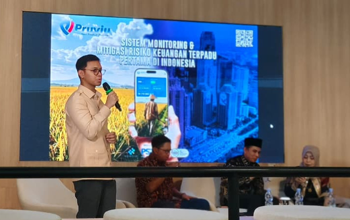 Direktur Utama PT Pruden Visi Utama (PRUVIU) Maulana Irfan Sufa di forum Rakernas Inkopontren, Kamis (21/4/2026). - Foto Dimas