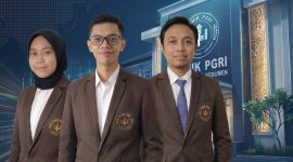 Nisrina Yumna Qurrotu’ain, Vicky Ardiansyah, dan Achmad Charis Muhlasin, mahasiswa STMIK Kebumen pengembang aplikasi berbasis AI. - Foto STMIK Kebumen