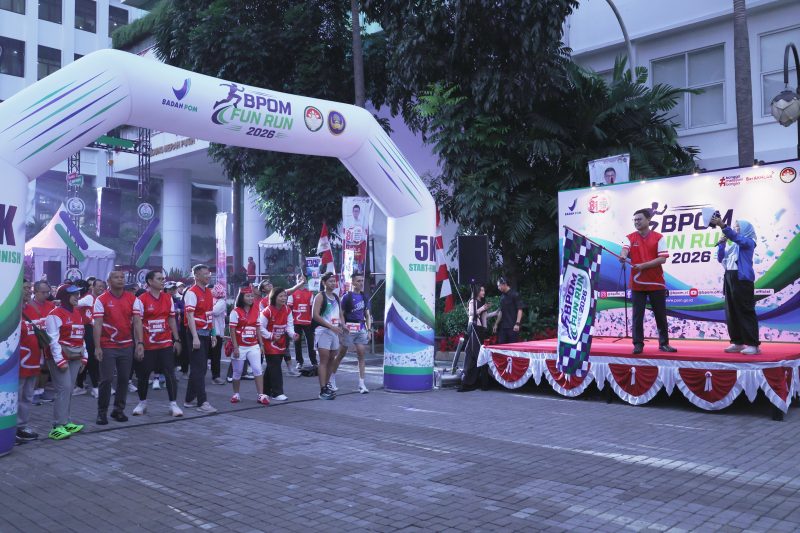 Kepala BPOM RI Prof. Dr. Taruna Ikrar Lepas Ribuan keluarga besar BPOM berkumpul mengikuti BPOM Run 2026, bagian dari rangkaian menyambut Hari Ulang Tahun (HUT) ke-81 Kemerdekaan Republik Indonesia.
