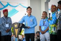 Wakil Presiden (Wapres) Gibran Rakabuming saat membuka Pekan Nasional (PENAS) Petani Nelayan XVII Tahun 2026 di GOR David Tony, Kabupaten Gorontalo, Sabtu (20/06/2026)