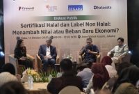 Diskusi bertajuk Sertifikasi Halal dan Label Non Halal: Menambah Nilai atau Beban Baru Ekonomi? di Jakarta, Rabu (14/10/2026).  - Foto Paramadina