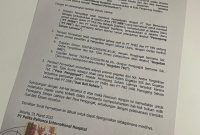 surat terkait dugaan transaksi saham RSIA Family dan RSIA Grand Family pada 2022